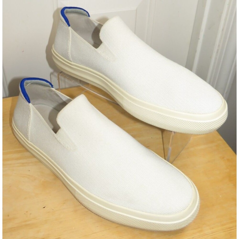 Rothy's The City Slip-On Sneakers Knit Casual Cream/White Men's 10.5/Women's 12
